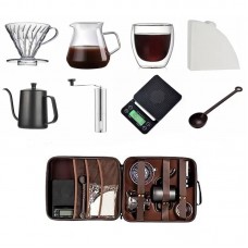 Дорожный кофейный набор Ecocoffee TS-05 из 8 предметов для приготовления кофе с кейсом Black