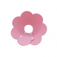 Мягкий воротник-подушка для кошек DT1063 Flower послеоперационный защитный от вылизывания M Pink