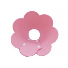 Мягкий воротник-подушка для кошек DT1063 Flower послеоперационный защитный от вылизывания L Pink