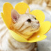 Мягкий воротник-подушка для кошек DT1063 Flower послеоперационный защитный от вылизывания M Yellow