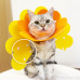 Мягкий воротник-подушка для кошек DT1063 Flower послеоперационный защитный от вылизывания M Yellow