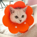 Мягкий воротник-подушка для кошек DT1063 Flower послеоперационный защитный от вылизывания S Orange