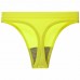 Женские бесшовные трусики стринги в рубчик A66# Неоновый Желтый L