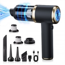 Автомобильный пылесос HELLOLEIBOO T-132 + сумка TYPE-C 2000 mAh 120 Вт Black + Gold