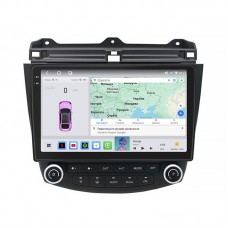 Штатная магнитола Lesko для Honda Accord VII 2002-2006 экран 10" 4/64 QLED CarPlay 4G Wi-Fi GPS 360 Prime