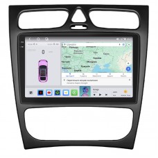 Штатная магнитола Lesko для Mercedes-Benz C-Класс II (W203) 2000-2004 экран 9" 4/64 QLED CarPlay 4G Wi-Fi GPS 360 Prime