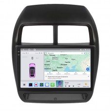 Штатная магнитола Lesko для Mitsubishi ASX I Рестайлинг 3 2020-н.в. экран 10" 4/64 QLED CarPlay 4G Wi-Fi GPS 360 Prime