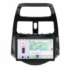 Штатная магнитола Lesko для Chevrolet Spark III 2009-2016 экран 9" 4/64 QLED CarPlay 4G Wi-Fi GPS 360 Prime