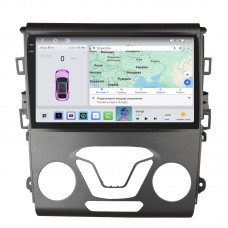 Штатная магнитола Lesko для Ford Mondeo V 2014-2019 экран 9" 4/64 QLED CarPlay 4G Wi-Fi GPS 360 Prime