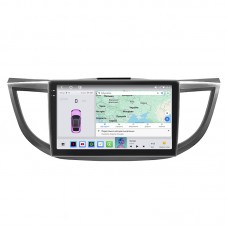 Штатная магнитола Lesko для Honda CR-V IV Рестайлинг 2014-2018 экран 10" 4/64 QLED CarPlay 4G Wi-Fi GPS 360 Prime