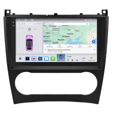 Штатная магнитола Lesko для Mercedes-Benz C-Класс II (W203) Рестайлинг 2004-2008 экран 9" 4/64 QLED CarPlay 4G Wi-Fi GPS 360 Prime