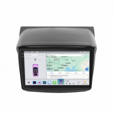 Штатная магнитола Lesko для Mitsubishi L200 IV Рестайлинг 2013-2015 экран 9" 4/64 QLED CarPlay 4G Wi-Fi GPS 360 Prime