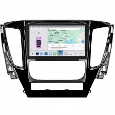 Штатная магнитола Lesko для Mitsubishi Pajero Sport III 2015-2021 экран 9" 4/64 QLED CarPlay 4G Wi-Fi GPS 360 Prime