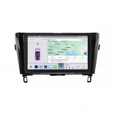 Штатная магнитола Lesko для Nissan Rogue II Рестайлинг 2016-2020 экран 10" 4/64 QLED CarPlay 4G Wi-Fi GPS 360 Prime