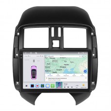 Штатная магнитола Lesko для Nissan Sunny N17 Рестайлинг 2014-2016 экран 9" 4/64 QLED CarPlay 4G Wi-Fi GPS 360 Prime