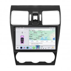 Штатная магнитола Lesko для Subaru XV I Рестайлинг 2015-2017 экран 9" 4/64 QLED CarPlay 4G Wi-Fi GPS 360 Prime