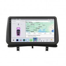 Штатная магнитола Lesko для Renault Clio III 2005-2009 экран 9" 4/64 QLED CarPlay 4G Wi-Fi GPS 360 Prime