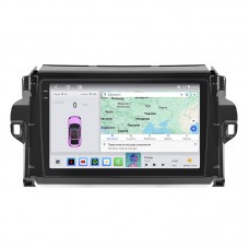 Штатная магнитола Lesko для Toyota Fortuner II 2015-2020 экран 9" 4/64 QLED CarPlay 4G Wi-Fi GPS 360 Prime