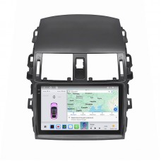 Штатная магнитола Lesko для Toyota Corolla X (E140, E150) Рестайлинг 2010-2013 экран 9" 4/64 QLED CarPlay 4G Wi-Fi GPS 360 Prime