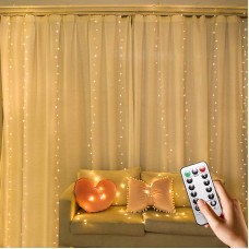 Светодиодная гирлянда штора YLX-0278 теплый свет USB с пультом управления декоративные украшение  3*1 м 100 LED Светодиодная гирлянда штора YLX-0278 теплый свет USB с пультом управления декоративные украшение  3*1 м 100 LED