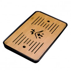 Чабань #22 доска для чайных церемоний 32,5*19*4 см бамбуковый прямоугольный Black