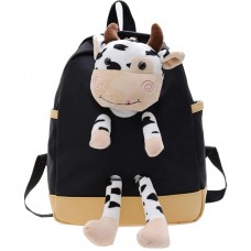 Детский рюкзак A-7757 Cow на одно отделение с ремешком  Black Детский рюкзак A-7757 Cow на одно отделение с ремешком  Black