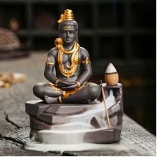 Подставка для благовоний JC20230617000001 Статуя Будды Шивы с обратным потоком жидкого дыма держатель для ароматических палочек и конусов