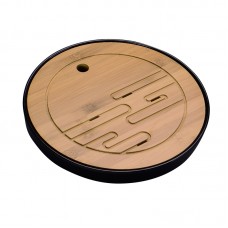 Чабань #8 доска для чайных церемоний 25,5*4,5 см бамбуковый круглый Black