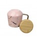 Чайная чашка A2024 з бамбуковою кришкою та ложкою золотой мрамор Pink Чайная чашка A2024 з бамбуковою кришкою та ложкою золотой мрамор Pink