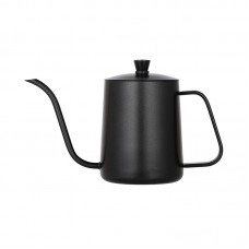 Чайник для заваривания кофе Choxila 11356 с длинным носиком и крышкой нержавеющая сталь Black 350 мл
