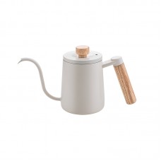 Чайник для заваривания кофе Choxila 11625 350 мл с длинным носиком и крышкой нержавеющая сталь White