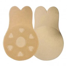 Наклейки на грудь TR-1 с ушками для подтягивания груди многоразовые силиконовые Бежевые 13 см Наклейки на грудь TR-1 с ушками для подтягивания груди многоразовые силиконовые Бежевые 13 см