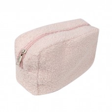 Женская косметичка B0220 несесер органайзер дорожний бьюти кейс плюшевая Pink