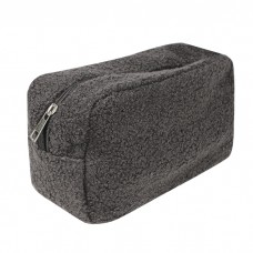 Женская косметичка B0220 несесер органайзер дорожний бьюти кейс плюшевая Gray