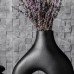 Ваза для цветов Двуногая керамическа в скандинавском стиле Black Ваза для цветов Двуногая керамическа в скандинавском стиле Black
