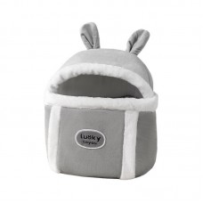 Рюкзак-переноска для кошек 2308SXMJ2582HA10 Кролик утепленный с карманом для рук Gray S