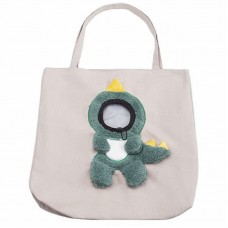 Сумка-переноска для кошек и собак 2404SXMJ3153 Динозавр холщовая Green L