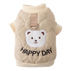 Куртка для животных Тедди 2310SXSL1869 Happy Day с петлей для поводка Beige M