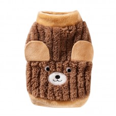 Свитер для собак и кошек 2410SXMJ0231 утепленный с ушками Brown S