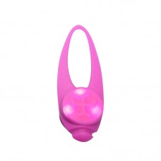 Led брелок-клипса мигающий с адресником для собак на ошейник Pink