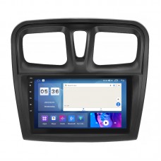 Штатная магнитола Lesko для Dacia Logan II 2012-2016 экран 9" 4/64Gb CarPlay 4G Wi-Fi GPS Prime