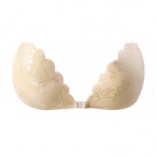 Бюстгальтер-невидимка Fly Bra G00D89 с эффектом Рush Up без бретелей кружевной лиф Бежевый B