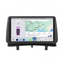 Штатная магнитола Lesko для Renault Clio III Рестайлинг 2009-2014 экран 9" 4/64 QLED CarPlay 4G Wi-Fi GPS 360 Prime