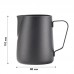 Питчер молочник для кофе Ecocoffeetools LH3560B с тефлоновым покрытием для взбивания молока с длинным носиком Black 600 мл
