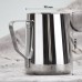 Питчер молочник для кофе Ecocoffeetools LH13 из нержавеющей стали для взбивания молока с длинным носиком 1000 мл Питчер молочник для кофе Ecocoffeetools LH13 из нержавеющей стали для взбивания молока с длинным носиком 1000 мл