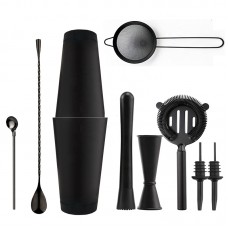 Подарочный набор для бара KM-TZS167 10 предметов барный инвентарь из нержавеющей стали Black