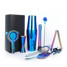 Подарочный набор для бара KM-TZS1 11 предметов барный инвентарь из нержавеющей стали Rainbow Подарочный набор для бара KM-TZS1 11 предметов барный инвентарь из нержавеющей стали Rainbow