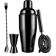 Подарочный набор для бара KM-TZS77 4 предметов барный инвентарь из нержавеющей стали Black