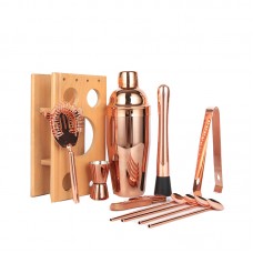 Подарочный набор для бара KM-TZS120 12 предметов барный инвентарь из нержавеющей стали Rose Gold