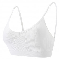 Топ женский в текстуре косичка WX6608# с регулируемыми брителями съемные чашечки Белый L